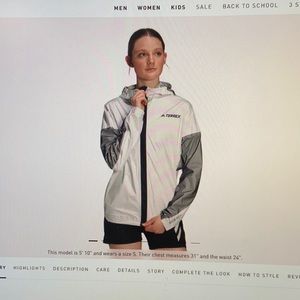 Adidas terrex agravic pro trail running rain jack